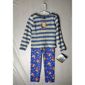 Vintage Disney Winnie the Pooh Kids Pajama Set Size 5/6 Y2K 100 Acre Collection